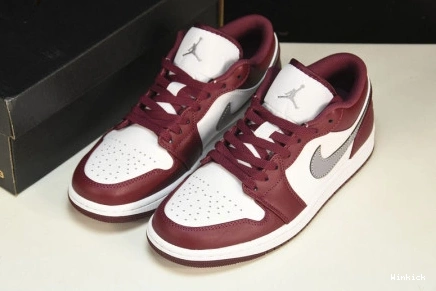553558-615 1 White Jordan Low Bordeaux 1121
